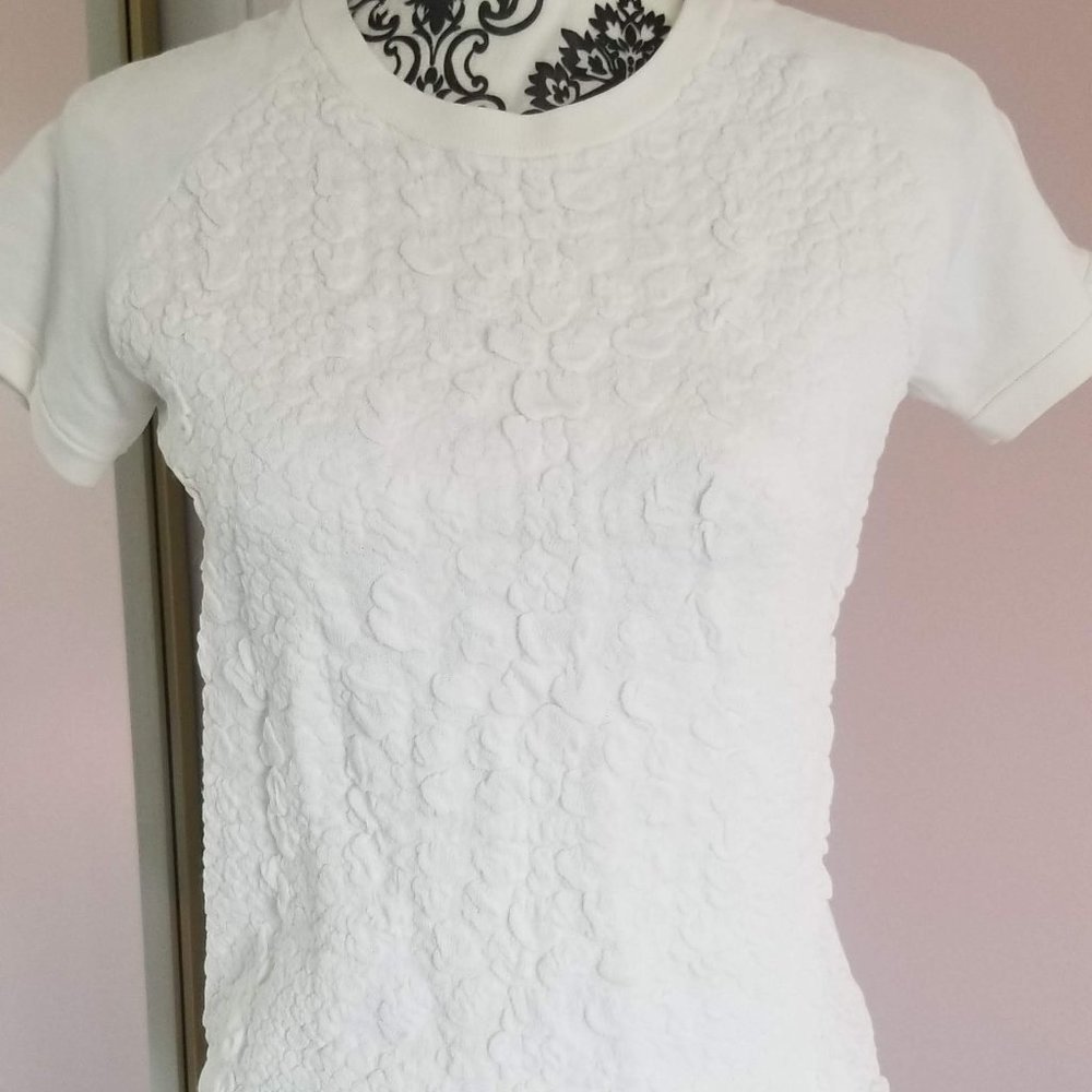 Pink Tartan Embossed Knit Crop Top sweater
